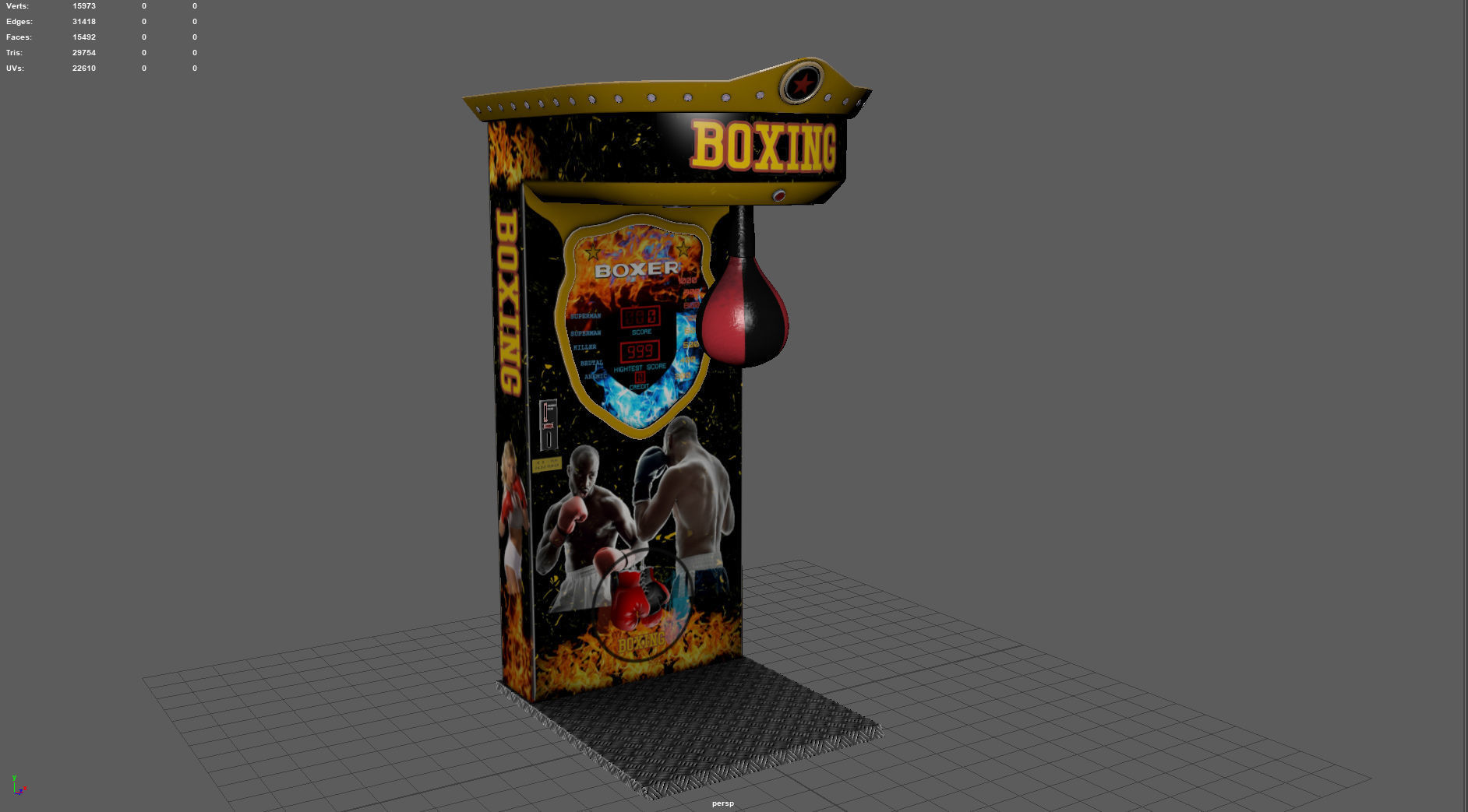 BOXER ARCADE MACHINE 3D model_5