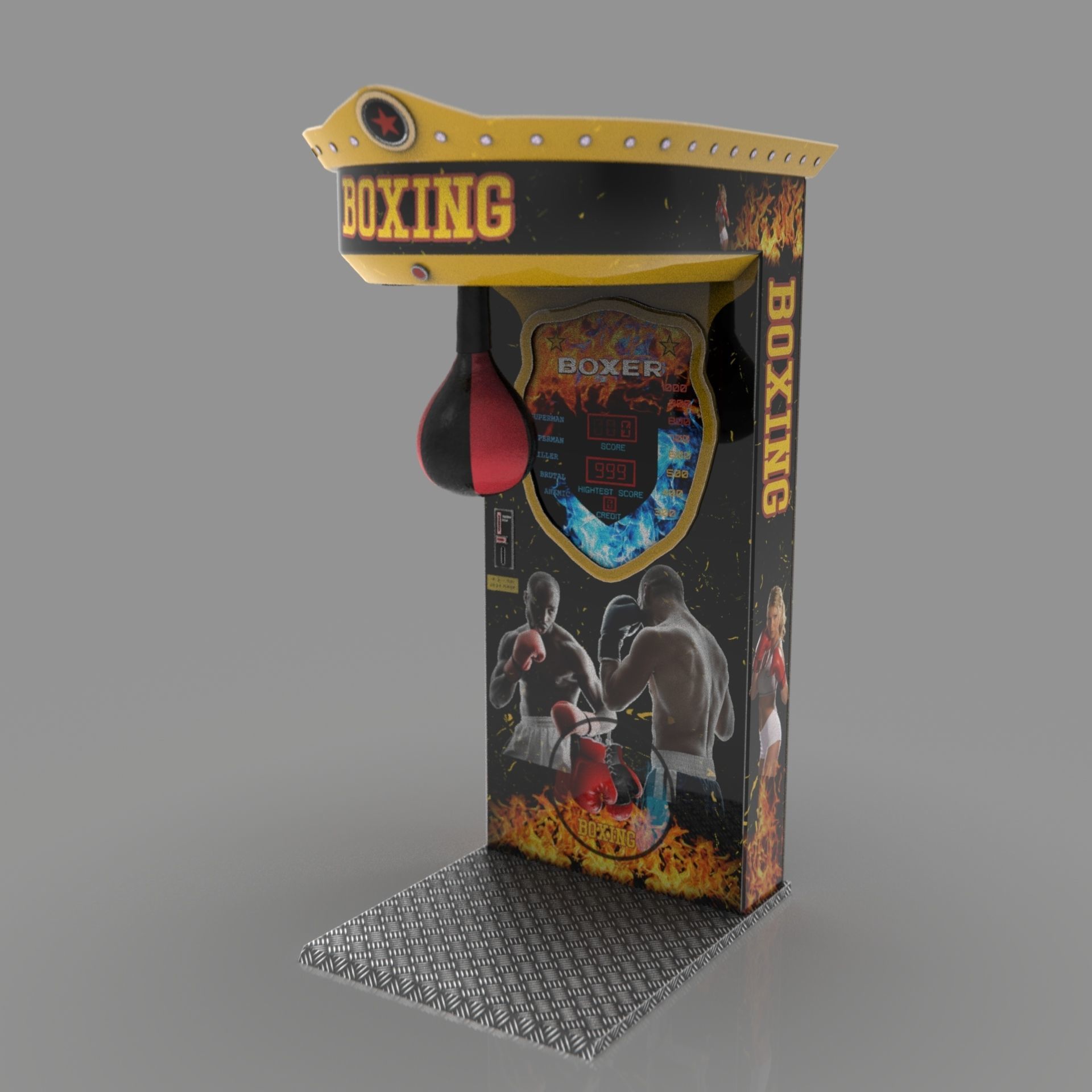 BOXER ARCADE MACHINE 3D model_15