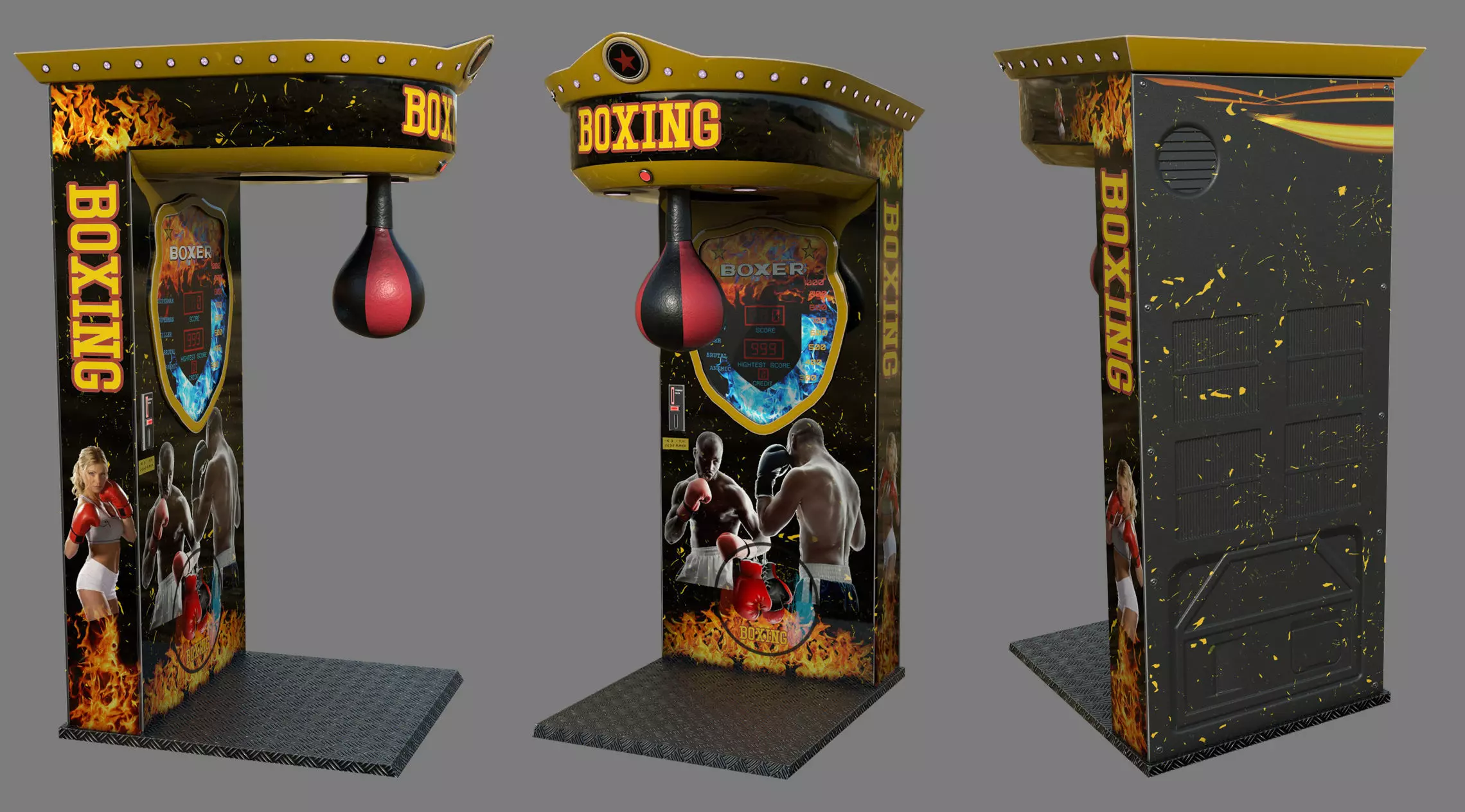 BOXER ARCADE MACHINE 3D model_0