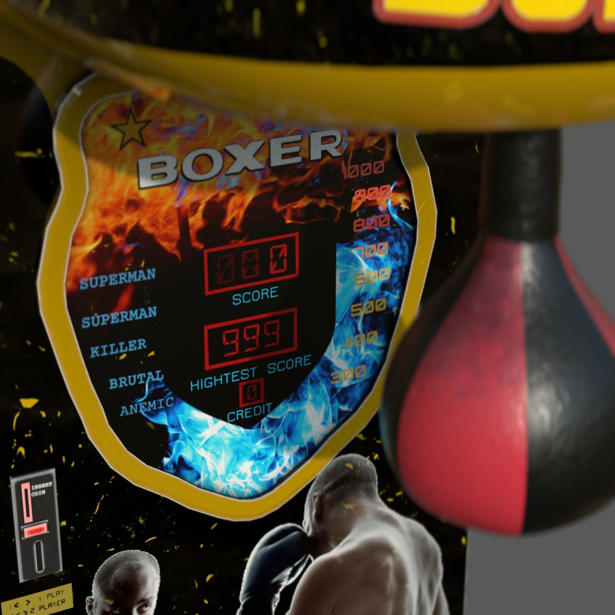 BOXER ARCADE MACHINE 3D model_4