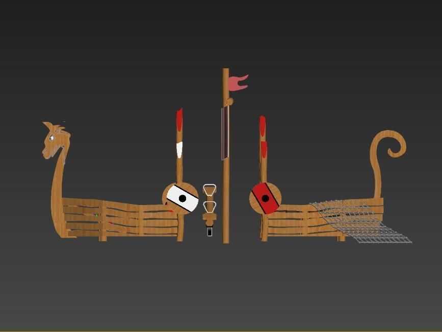 Dragon Boat playground 3D model_2