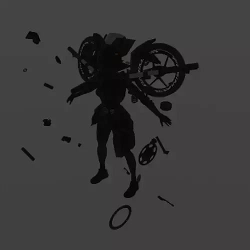 Transformation of Motorcycle 3D model