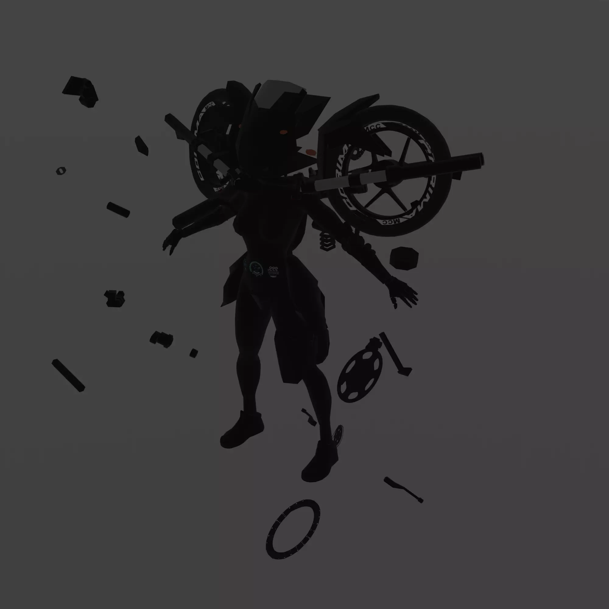 Transformation of Motorcycle 3D model_0