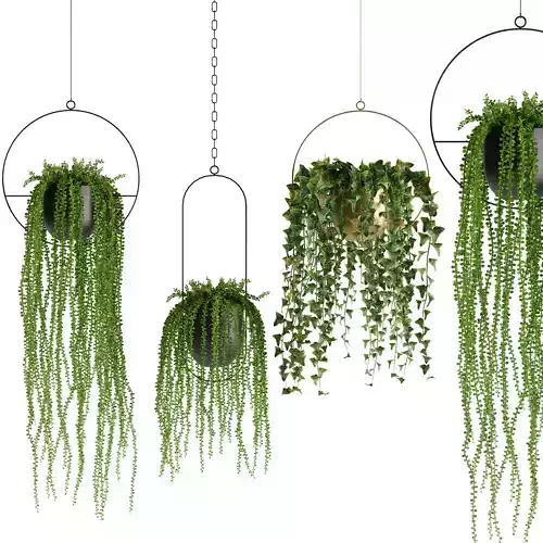 Set 3 Halo meta hanging planter