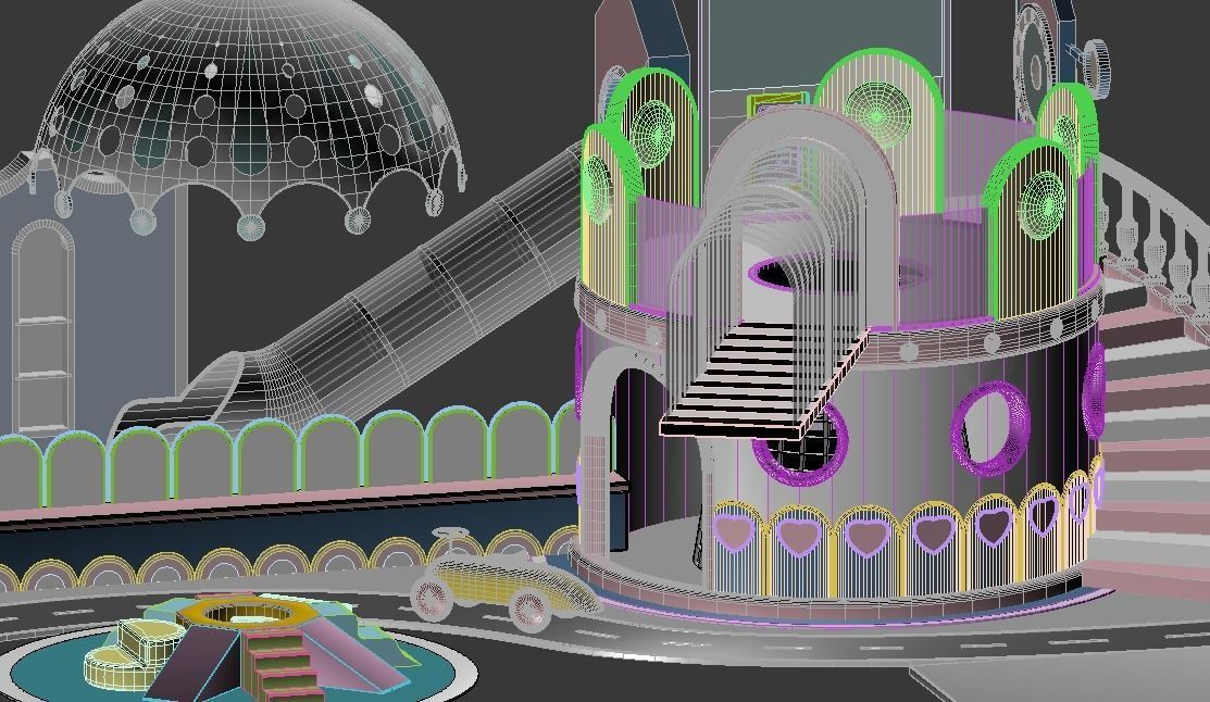 Indoor amusement park  playground 3D model_11