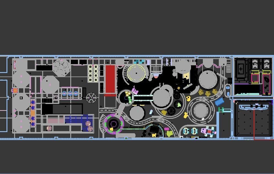 Indoor amusement park  playground 3D model_5