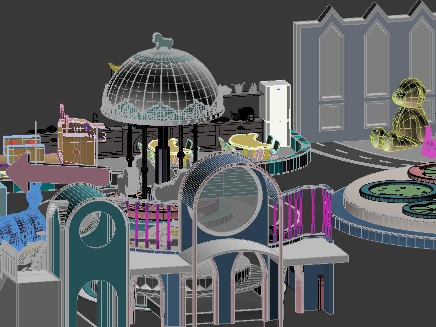 Indoor amusement park  playground 3D model_10