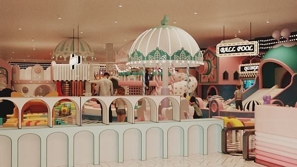 Indoor amusement park  playground 3D model