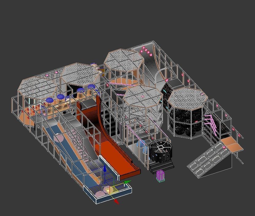 Indoor amusement park  playground 3D model_16
