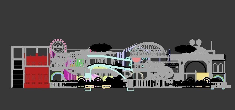 Indoor amusement park  playground 3D model_9