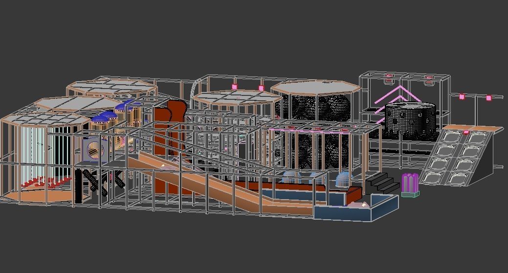 Indoor amusement park  playground 3D model_14