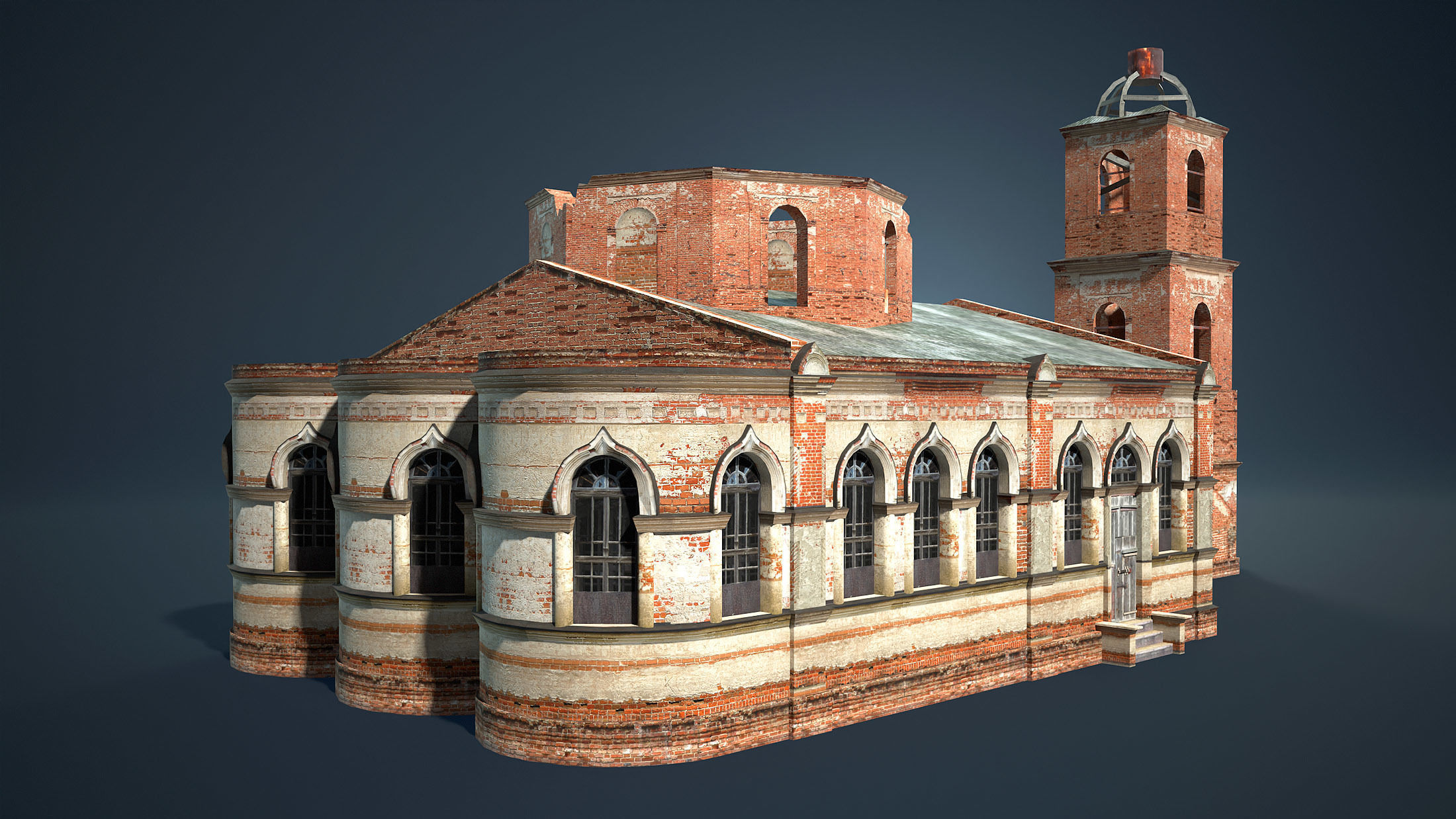 Abandoned Russian Village Collection Low-poly 3D model_19