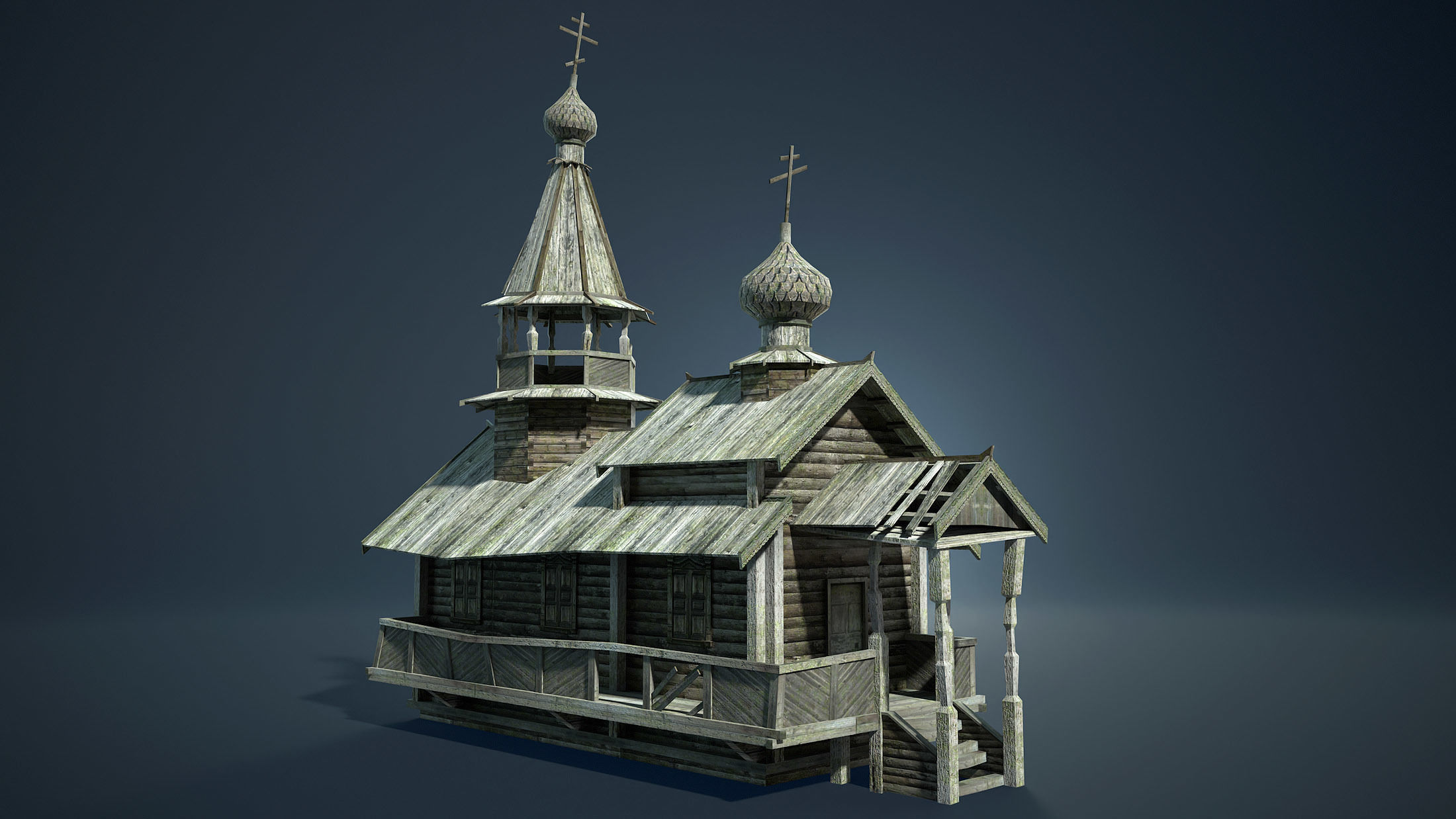 Abandoned Russian Village Collection Low-poly 3D model_21