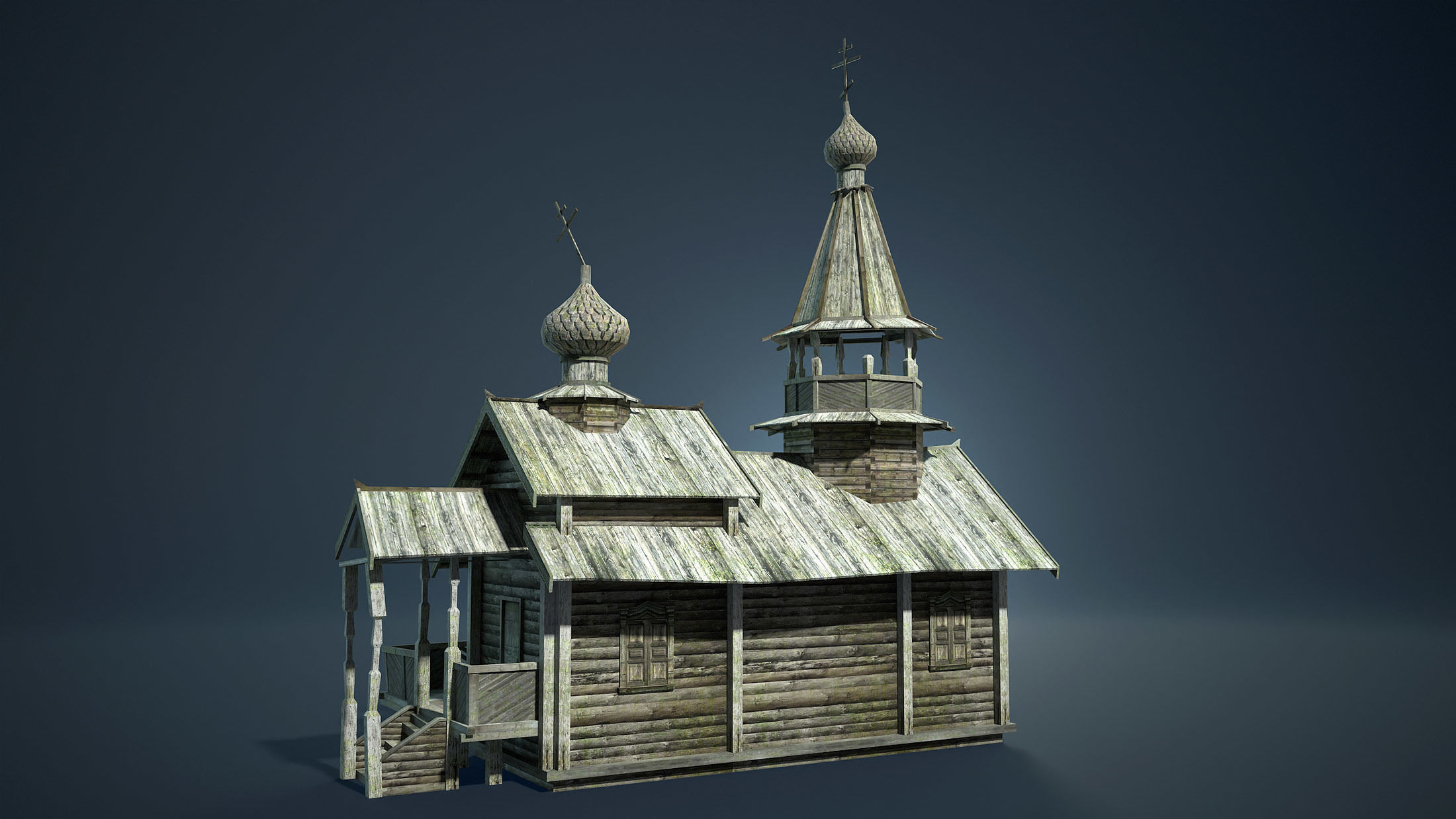 Abandoned Russian Village Collection Low-poly 3D model_22