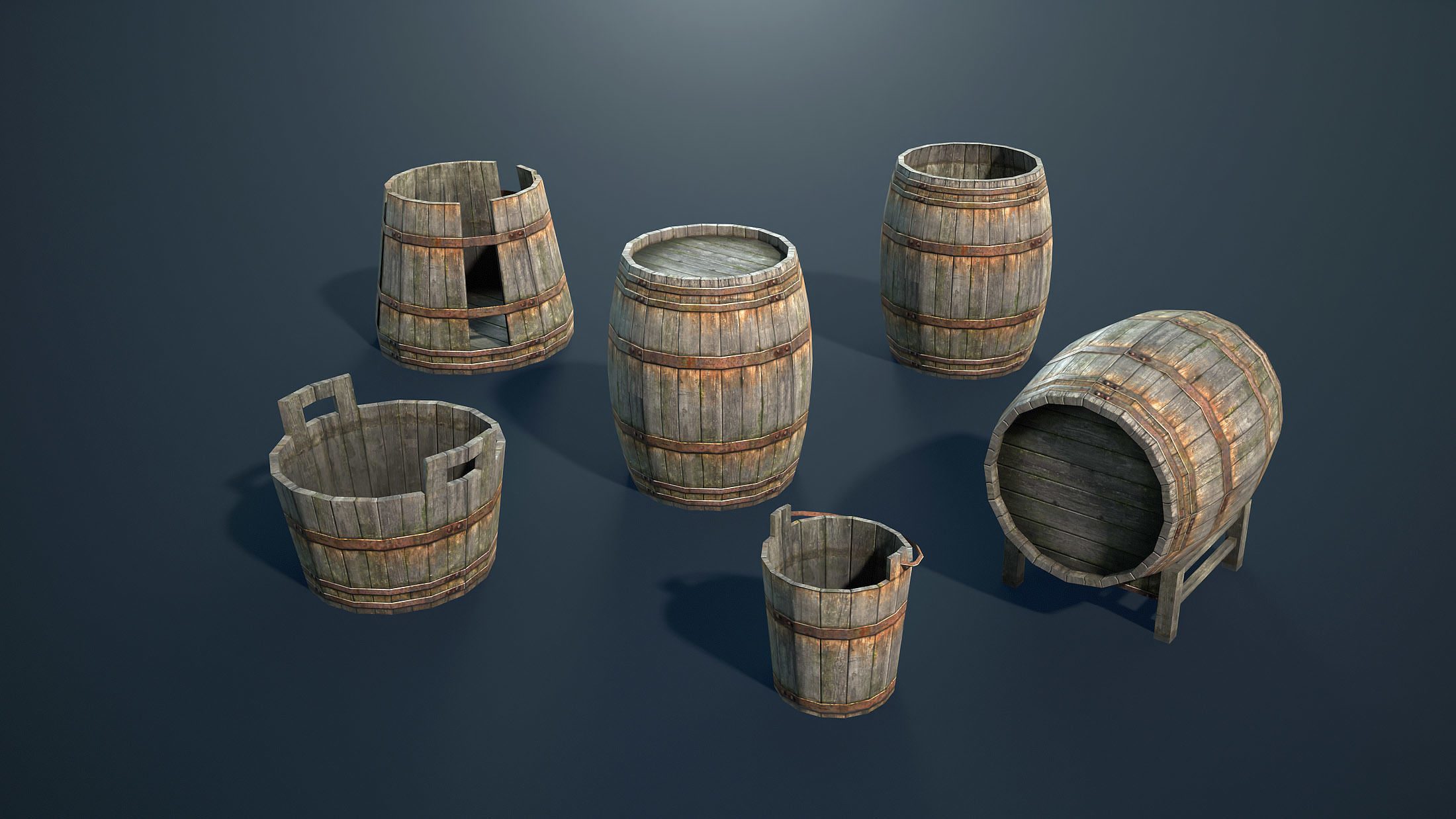 Abandoned Russian Village Collection Low-poly 3D model_46