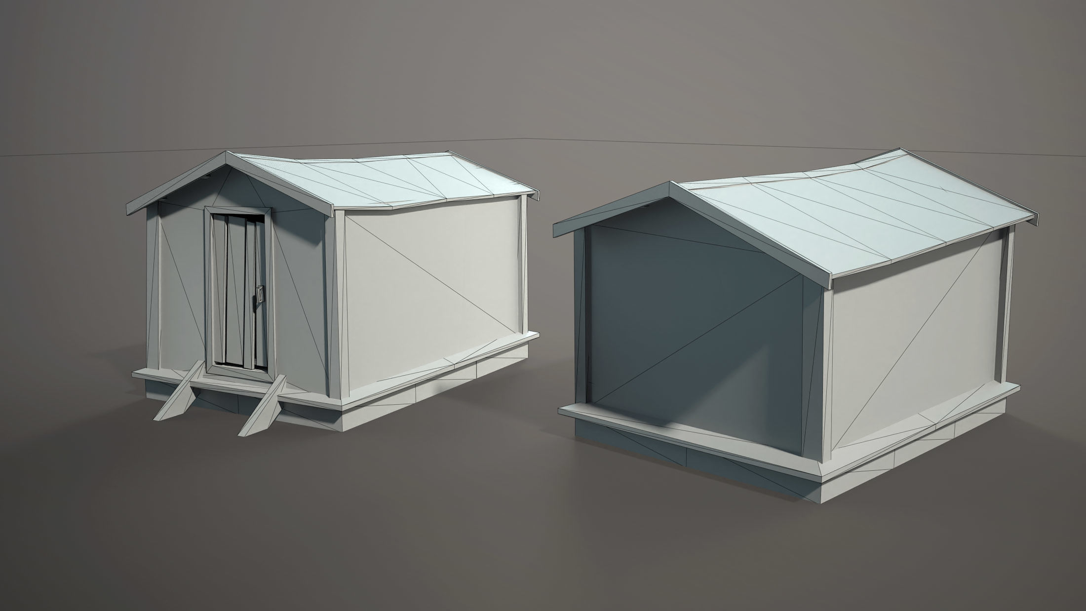 Abandoned Russian Village Collection Low-poly 3D model_37