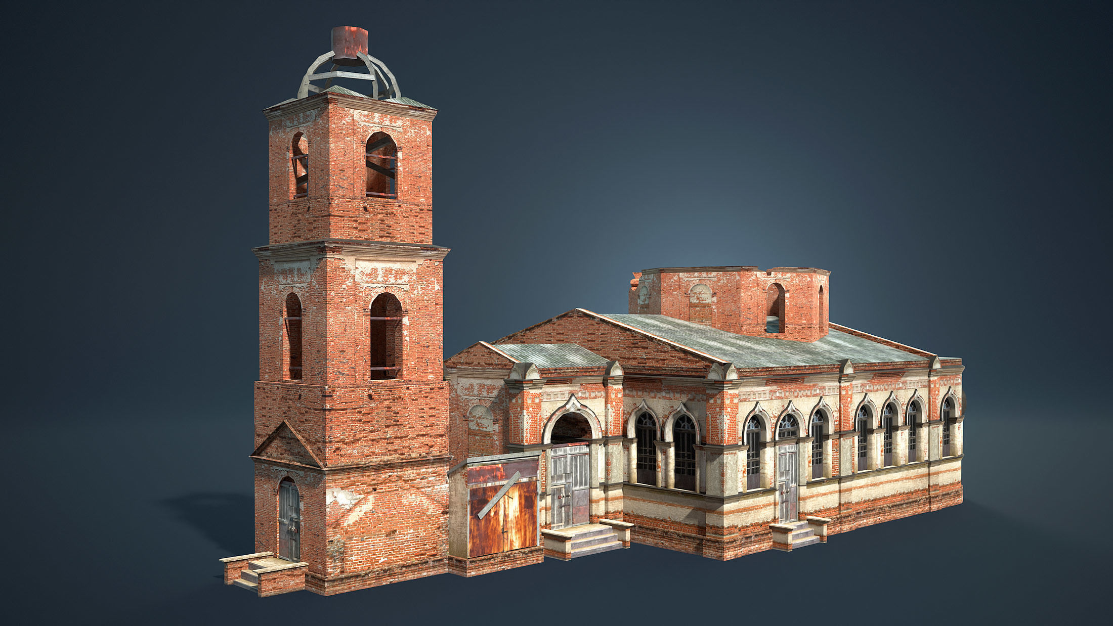 Abandoned Russian Village Collection Low-poly 3D model_17