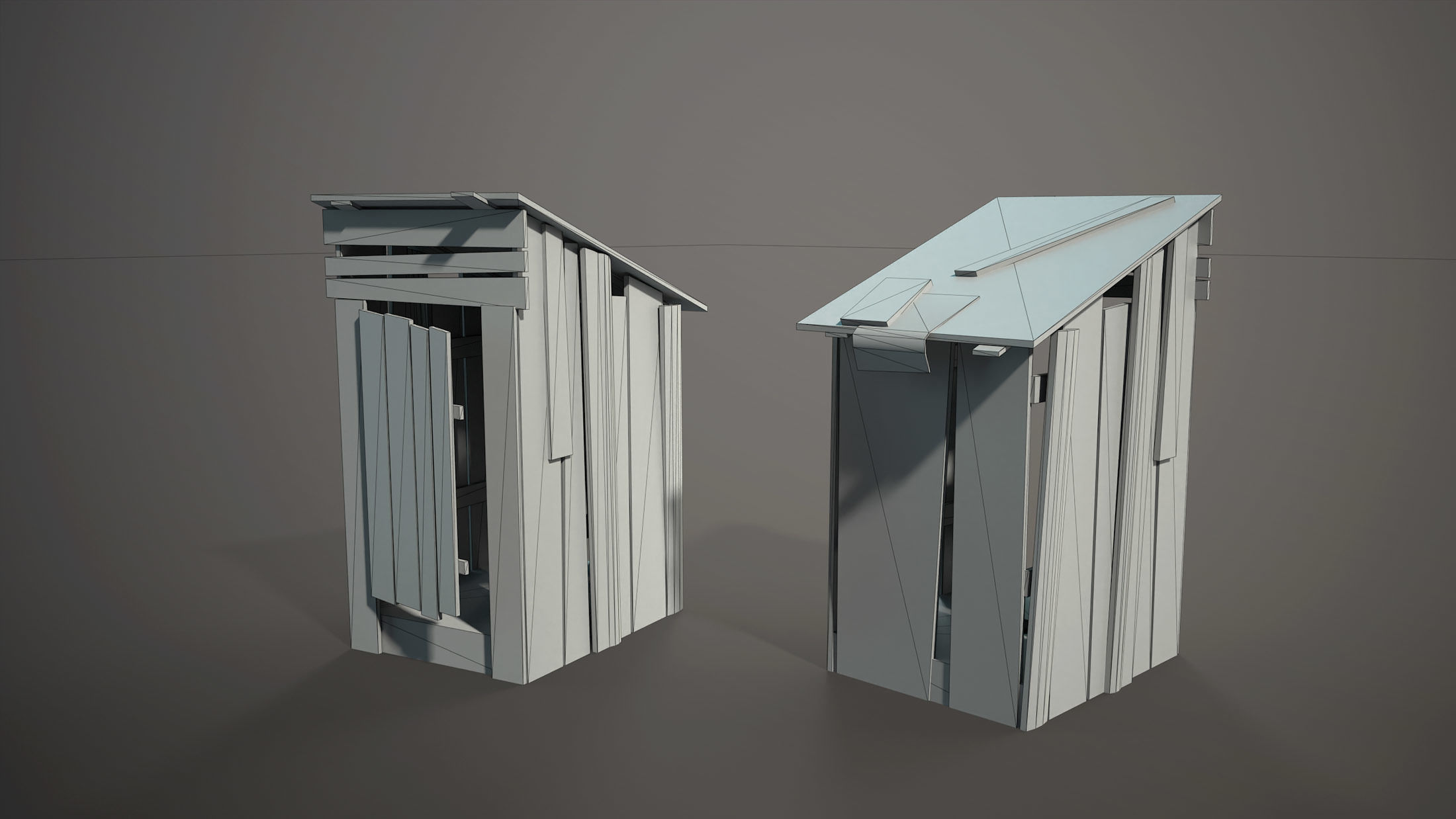 Abandoned Russian Village Collection Low-poly 3D model_32