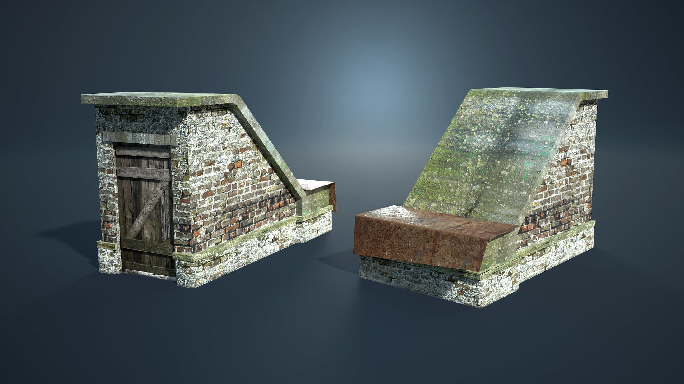 Abandoned Russian Village Collection Low-poly 3D model_40