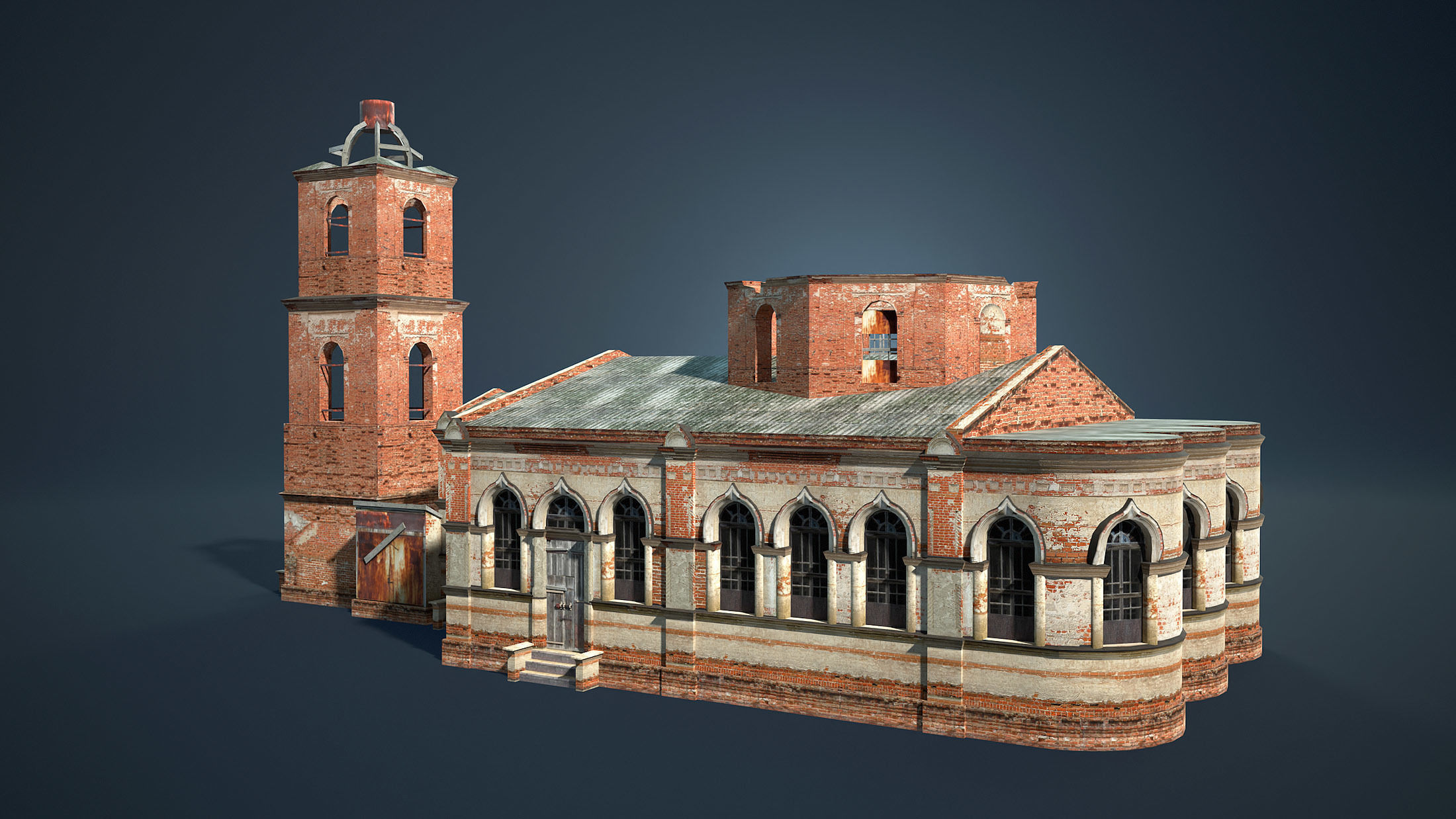 Abandoned Russian Village Collection Low-poly 3D model_18