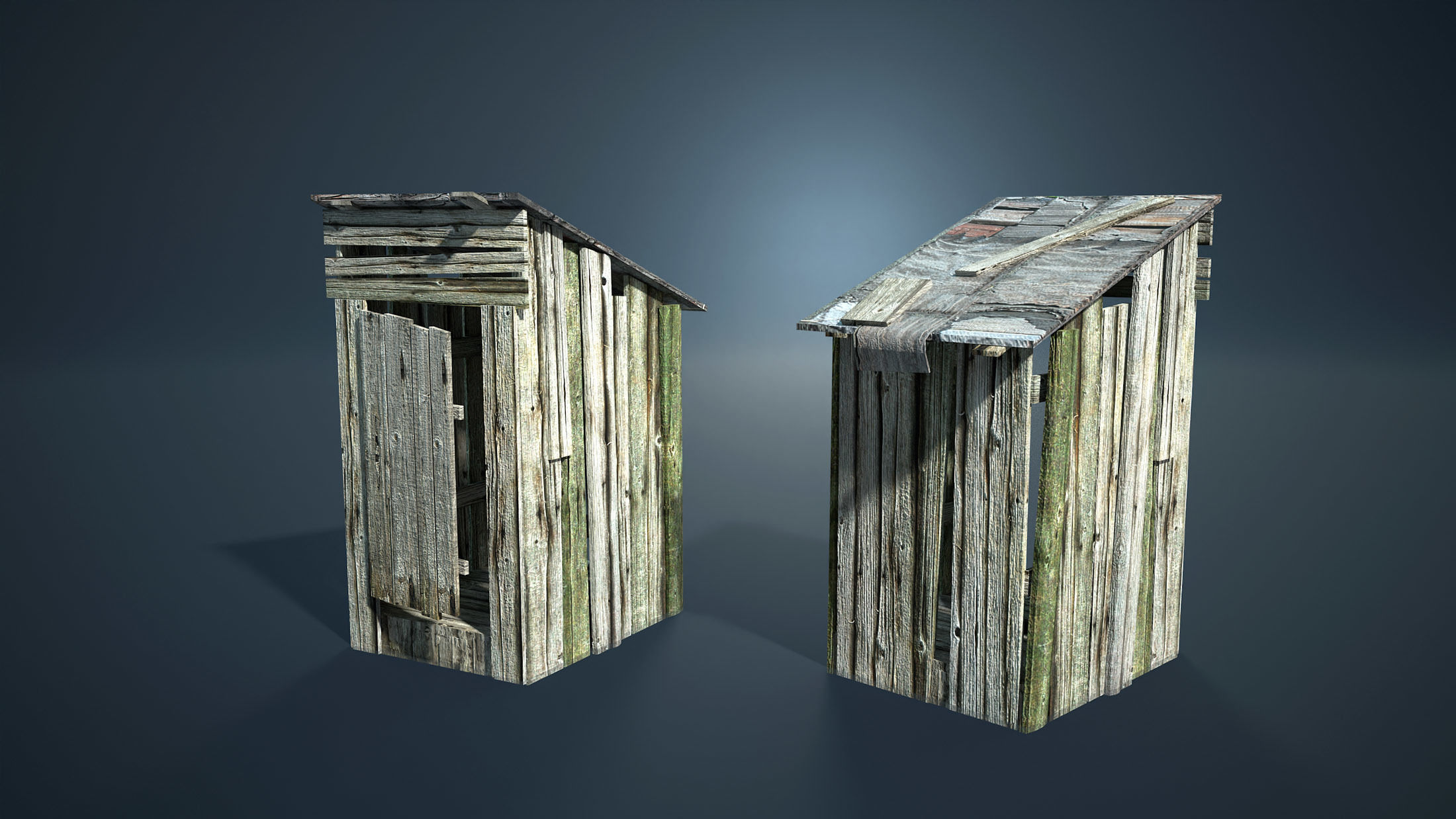 Abandoned Russian Village Collection Low-poly 3D model_31