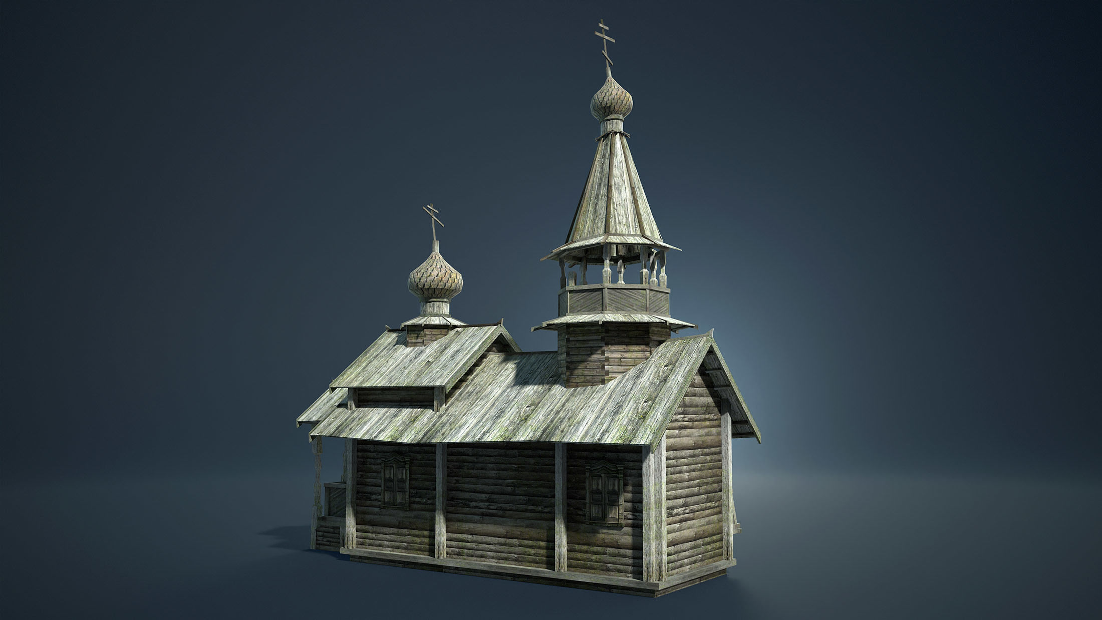 Abandoned Russian Village Collection Low-poly 3D model_24
