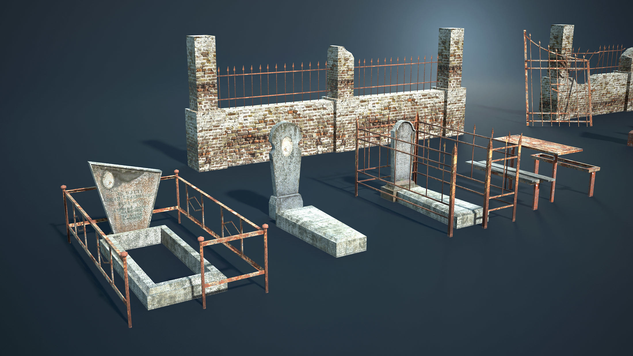 Abandoned Russian Village Collection Low-poly 3D model_41