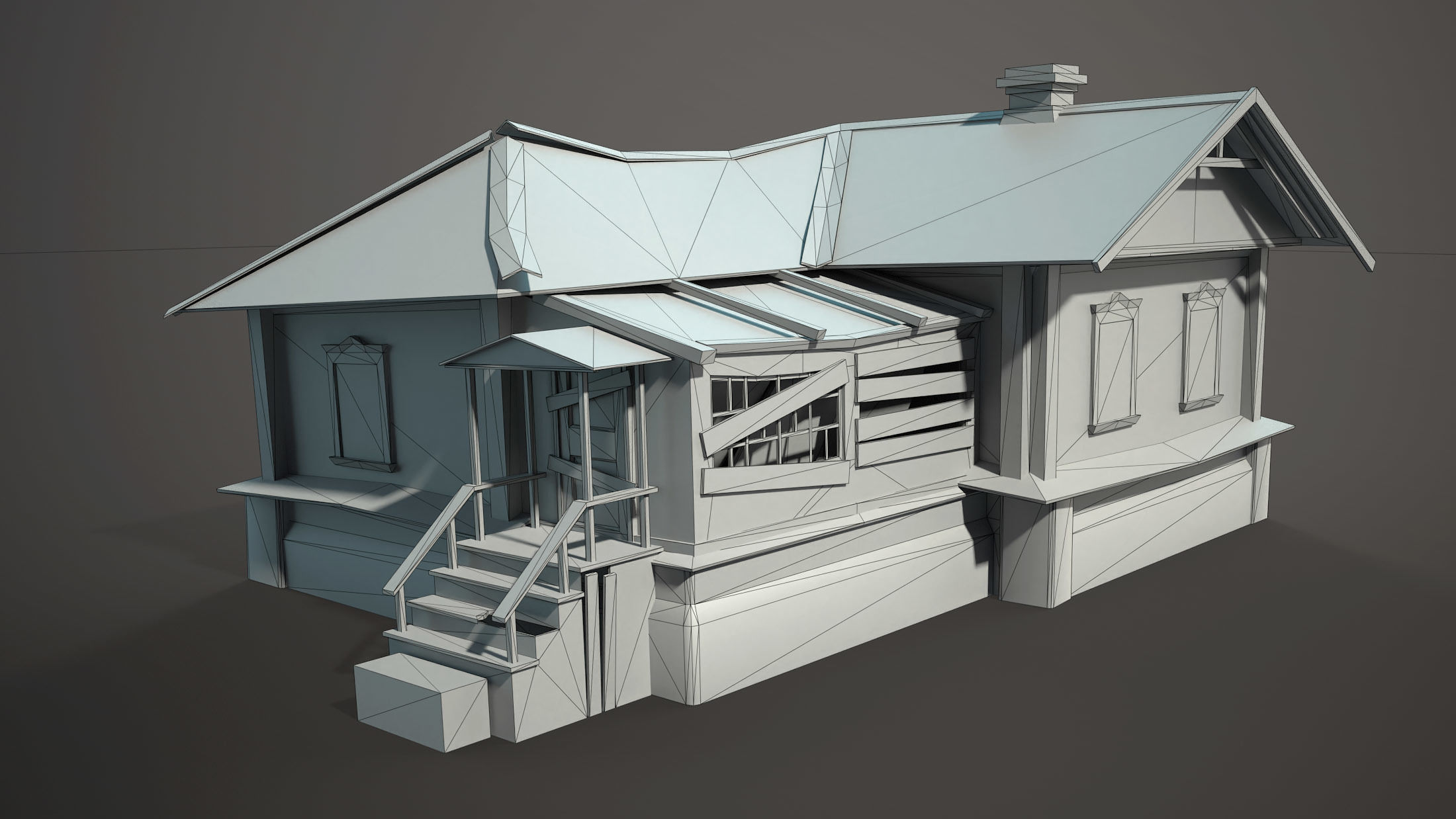 Abandoned Russian Village Collection Low-poly 3D model_15