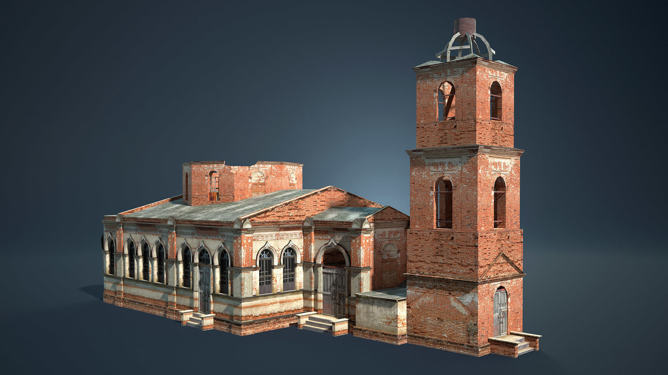 Abandoned Russian Village Collection Low-poly 3D model_16