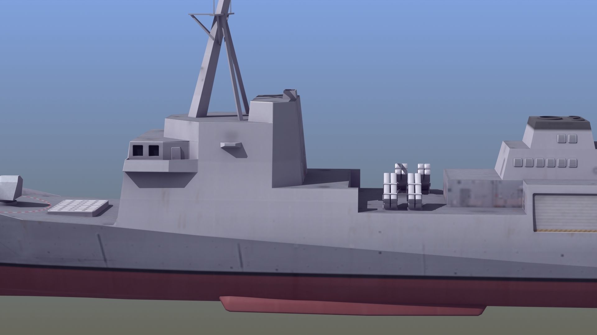 FFG-62 Constellation Class LOD2 Low-poly 3D model_2