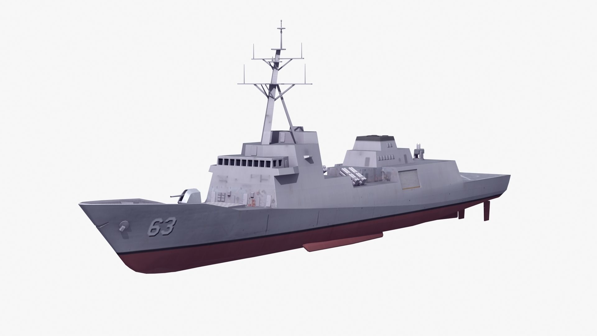 FFG-62 Constellation Class LOD2 Low-poly 3D model_33