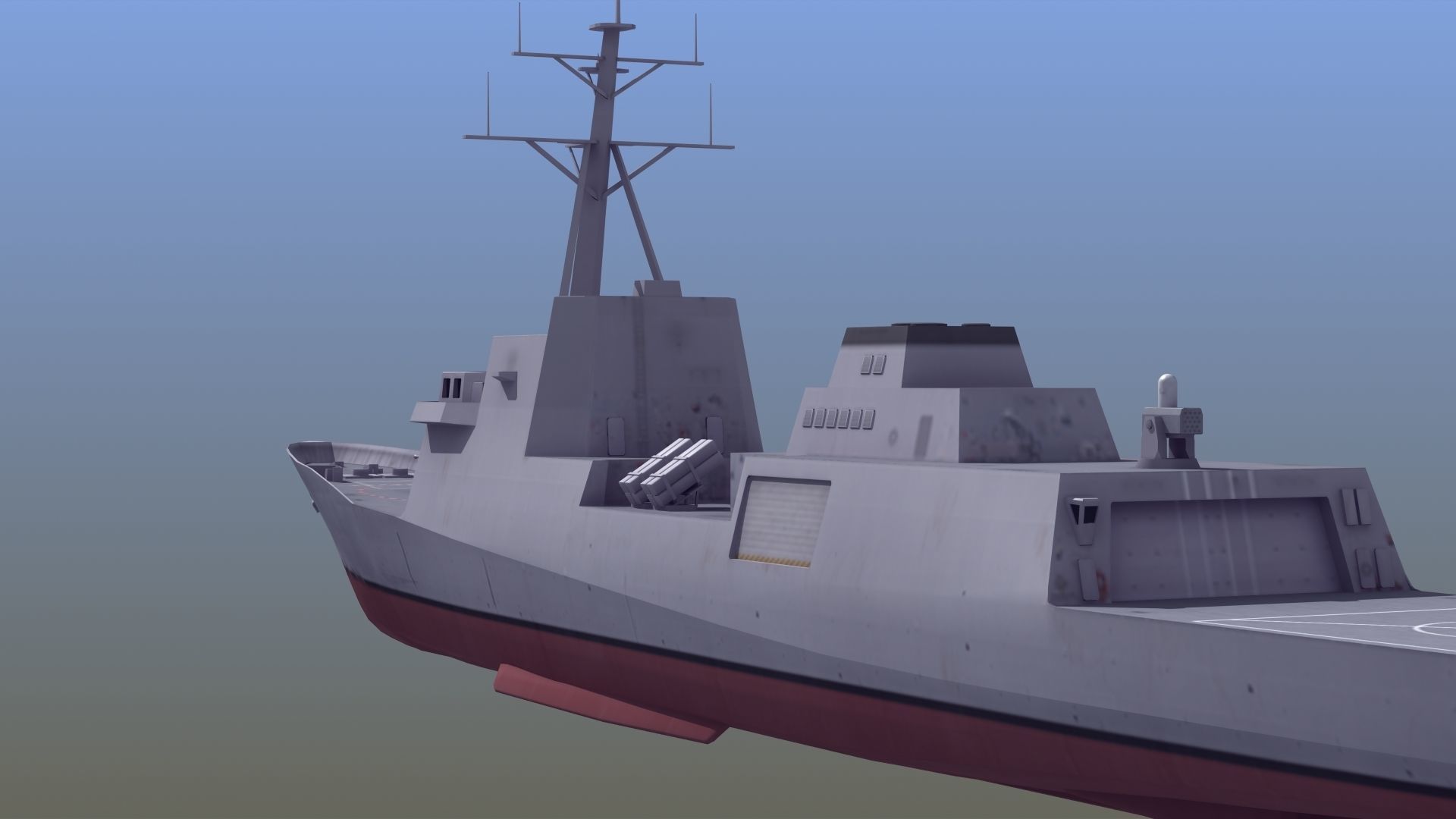 FFG-62 Constellation Class LOD2 Low-poly 3D model_3