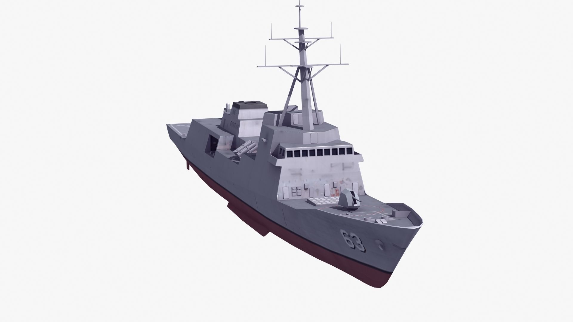 FFG-62 Constellation Class LOD2 Low-poly 3D model_30