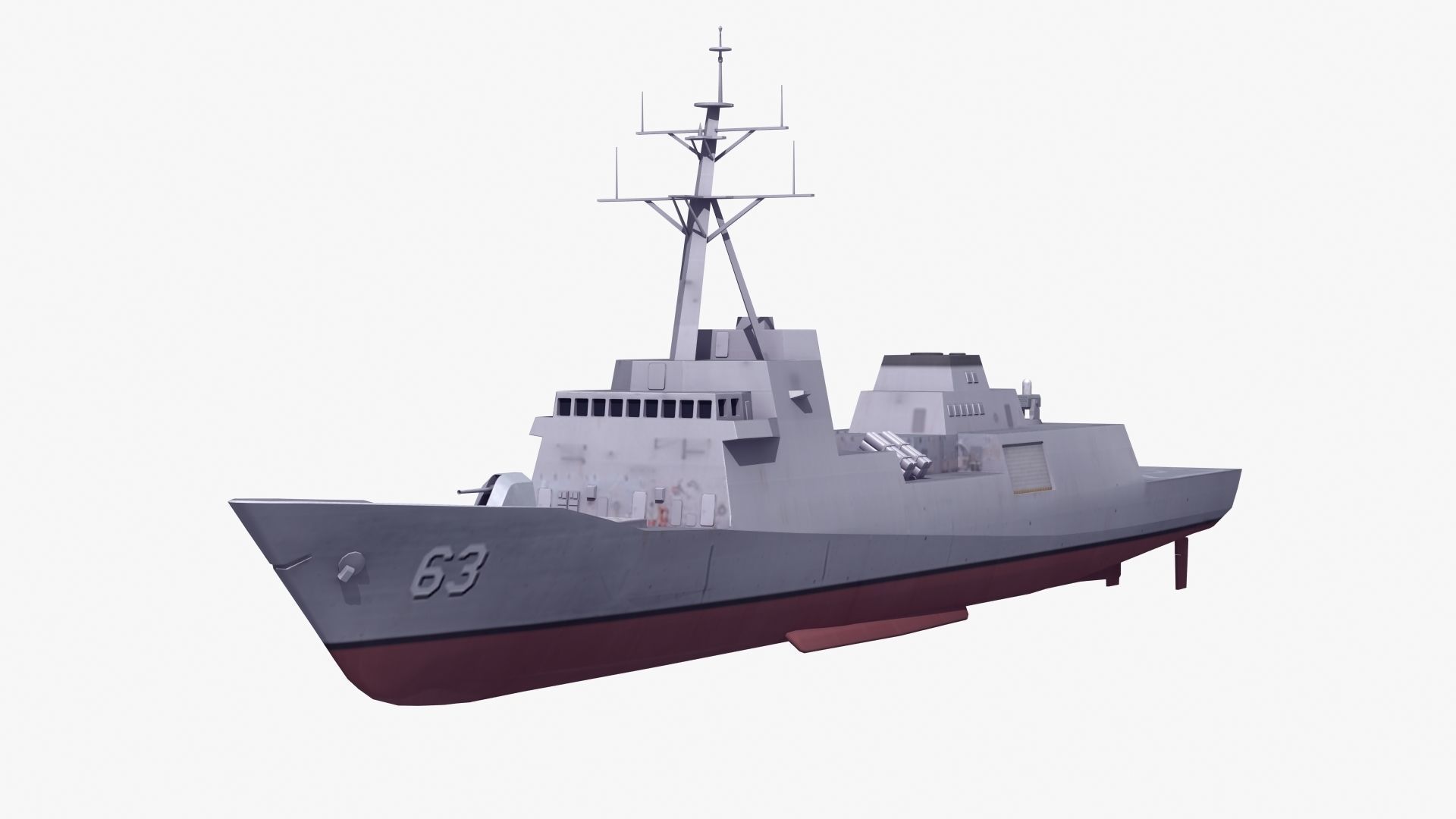 FFG-62 Constellation Class LOD2 Low-poly 3D model_23