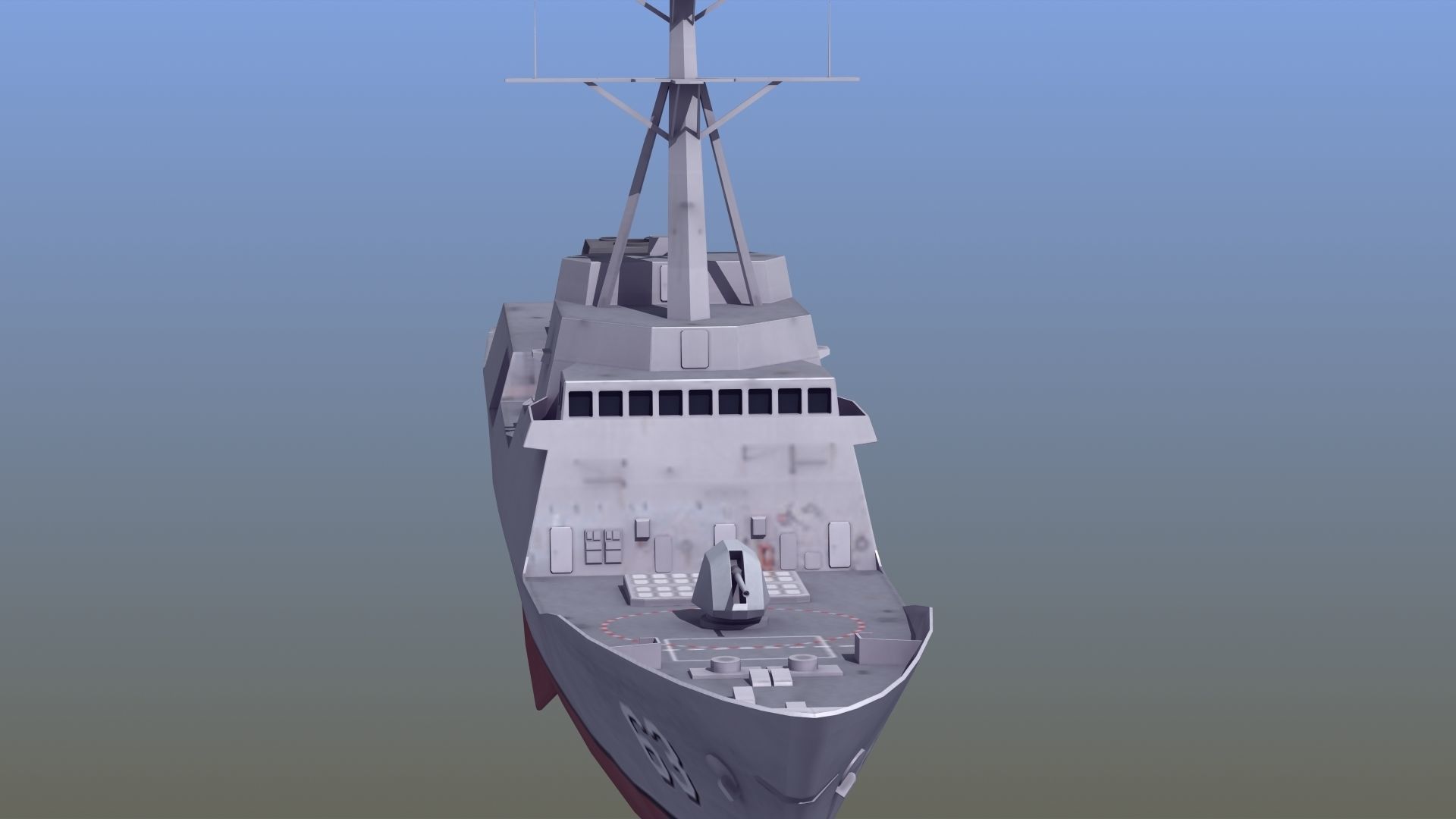FFG-62 Constellation Class LOD2 Low-poly 3D model_6