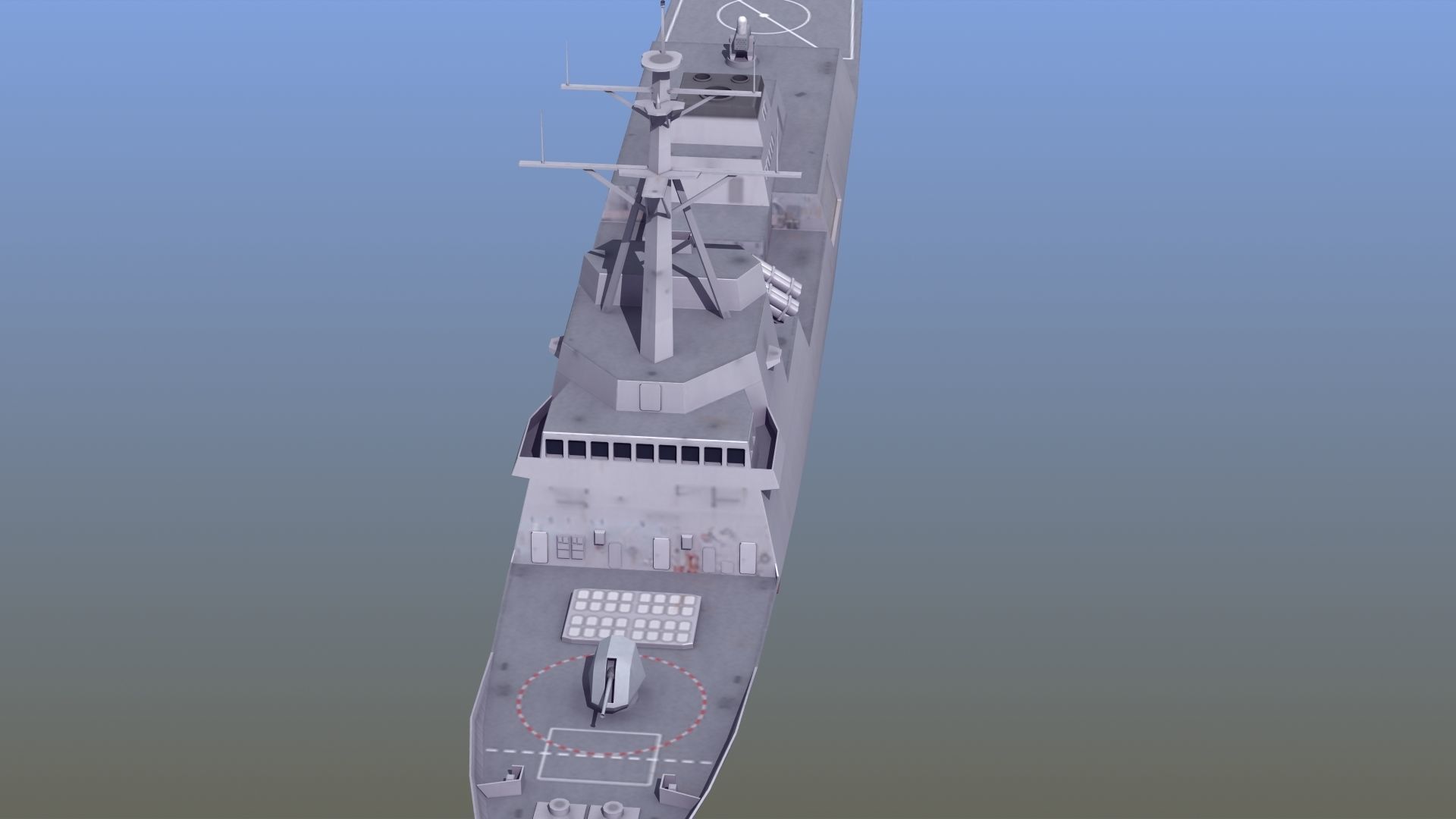 FFG-62 Constellation Class LOD2 Low-poly 3D model_9