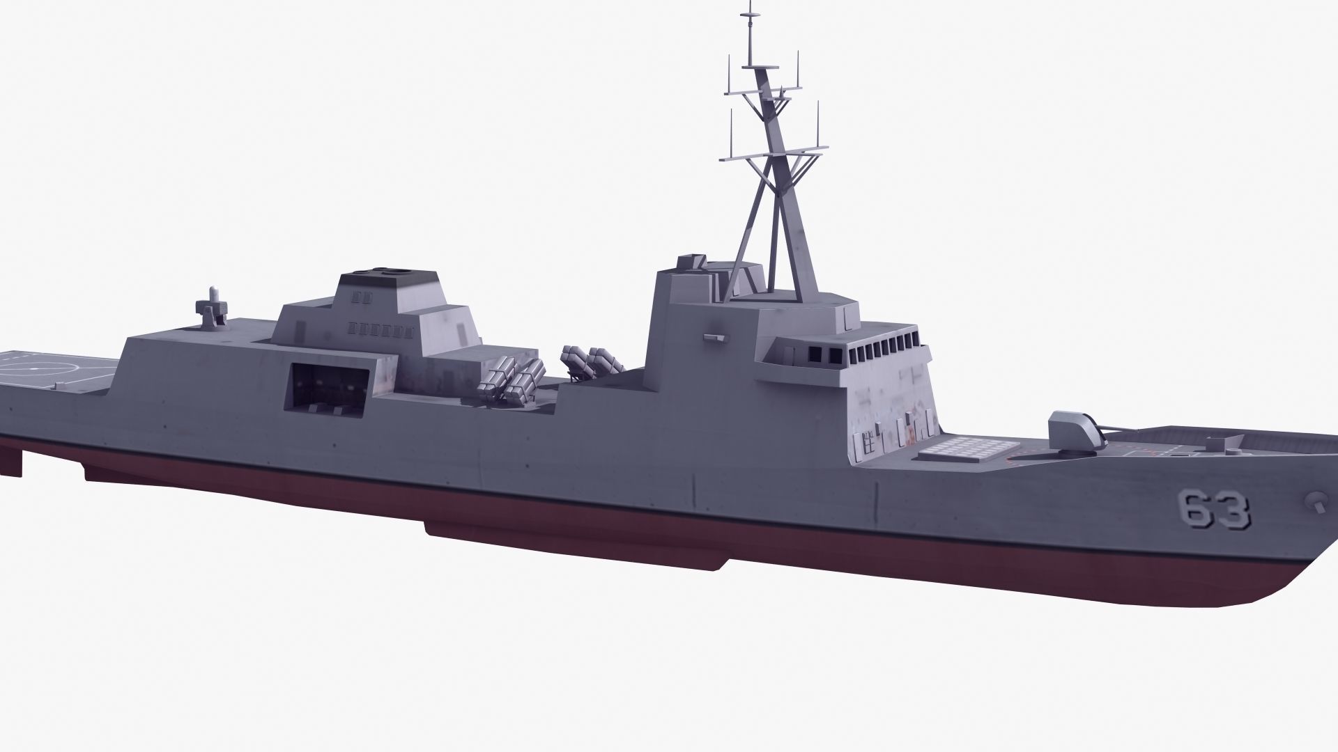 FFG-62 Constellation Class LOD2 Low-poly 3D model_28