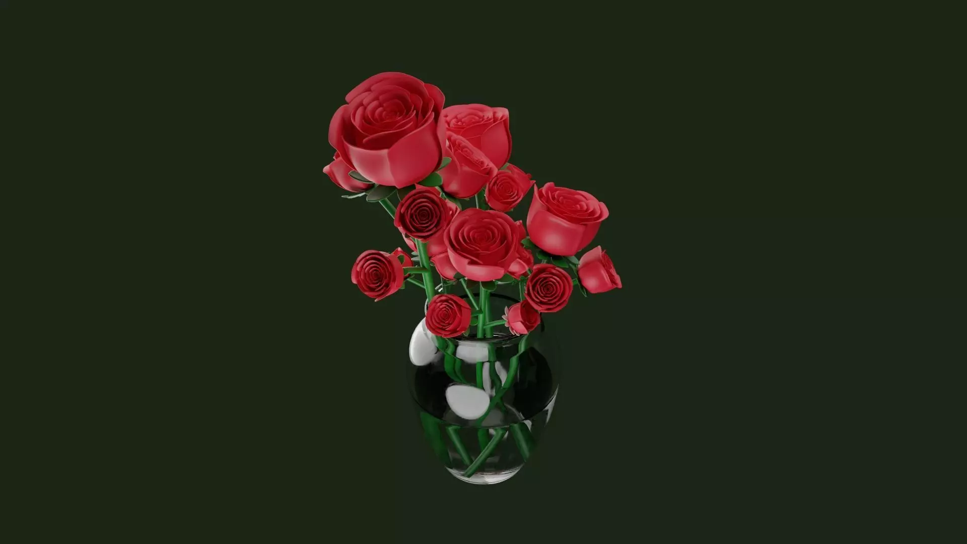 Bouquet of Rose Flower 3D print model_0