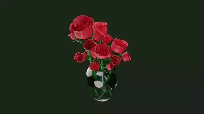 Bouquet of Rose Flower 3D print model