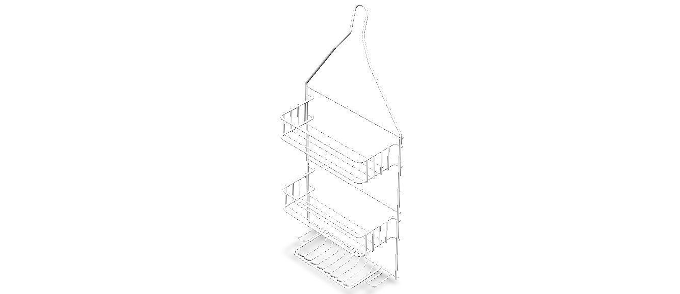 Hanging Shower Caddy 3D model_9