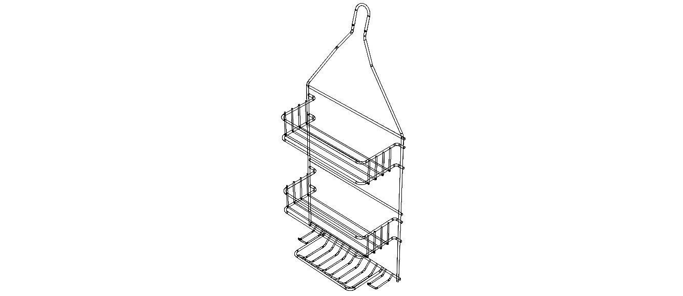 Hanging Shower Caddy 3D model_8