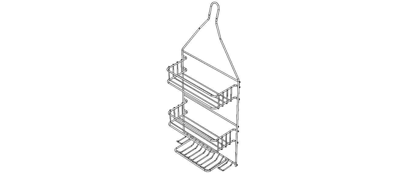 Hanging Shower Caddy 3D model_6