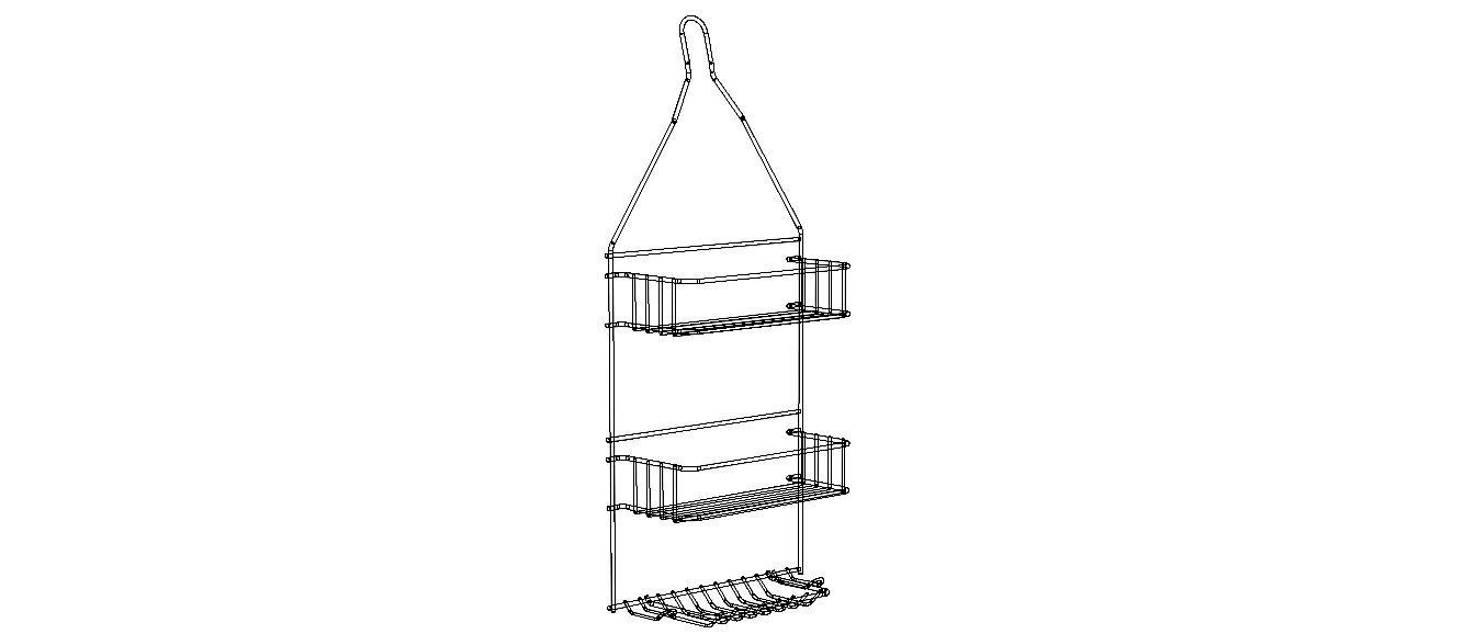 Hanging Shower Caddy 3D model_20
