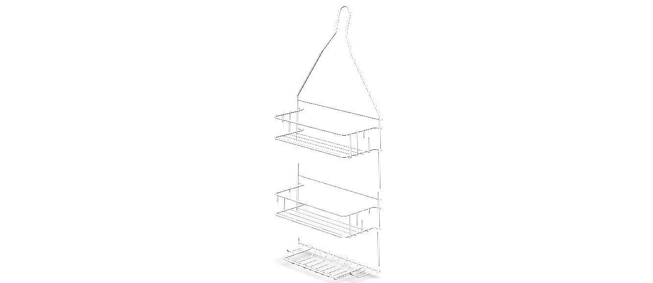 Hanging Shower Caddy 3D model_5