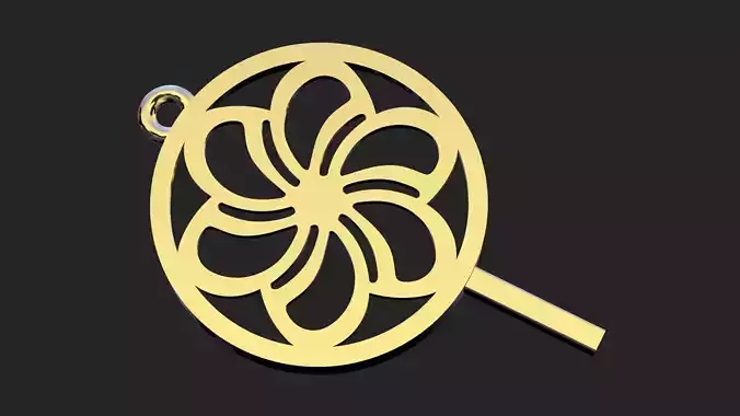 Gold pendant 6 drops