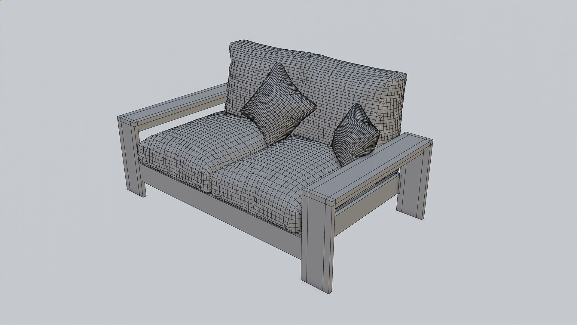 Couch low poly with single 4K texture Free low-poly 3D model_5