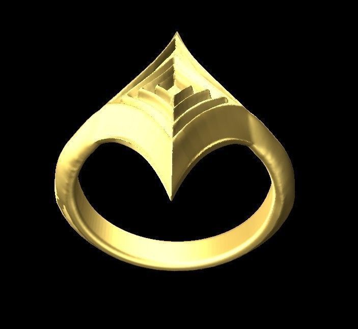 Starry Card Shape Ring 18mm ring size 3D print model_12