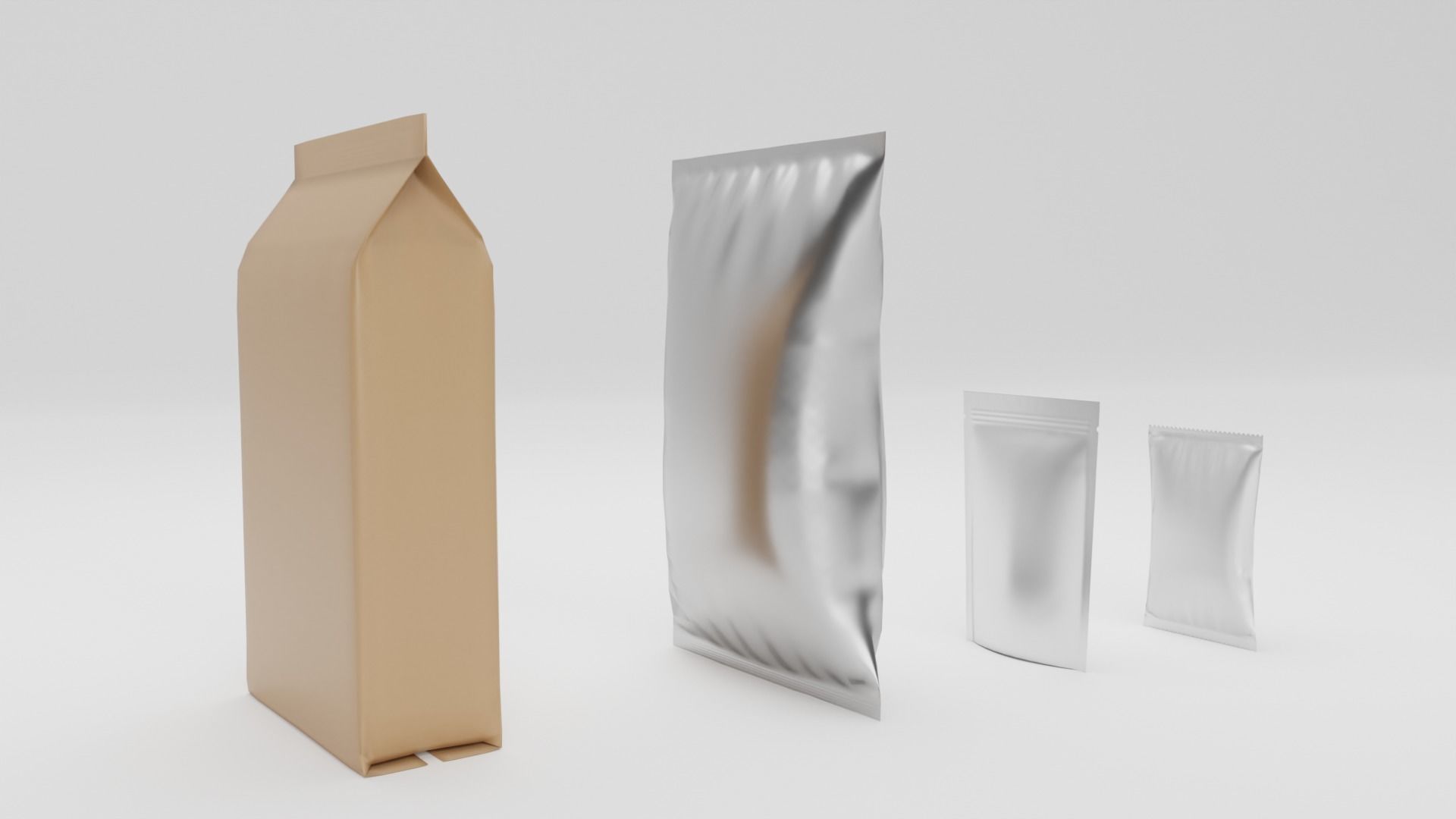 Snack Packs Low-poly 3D model_4