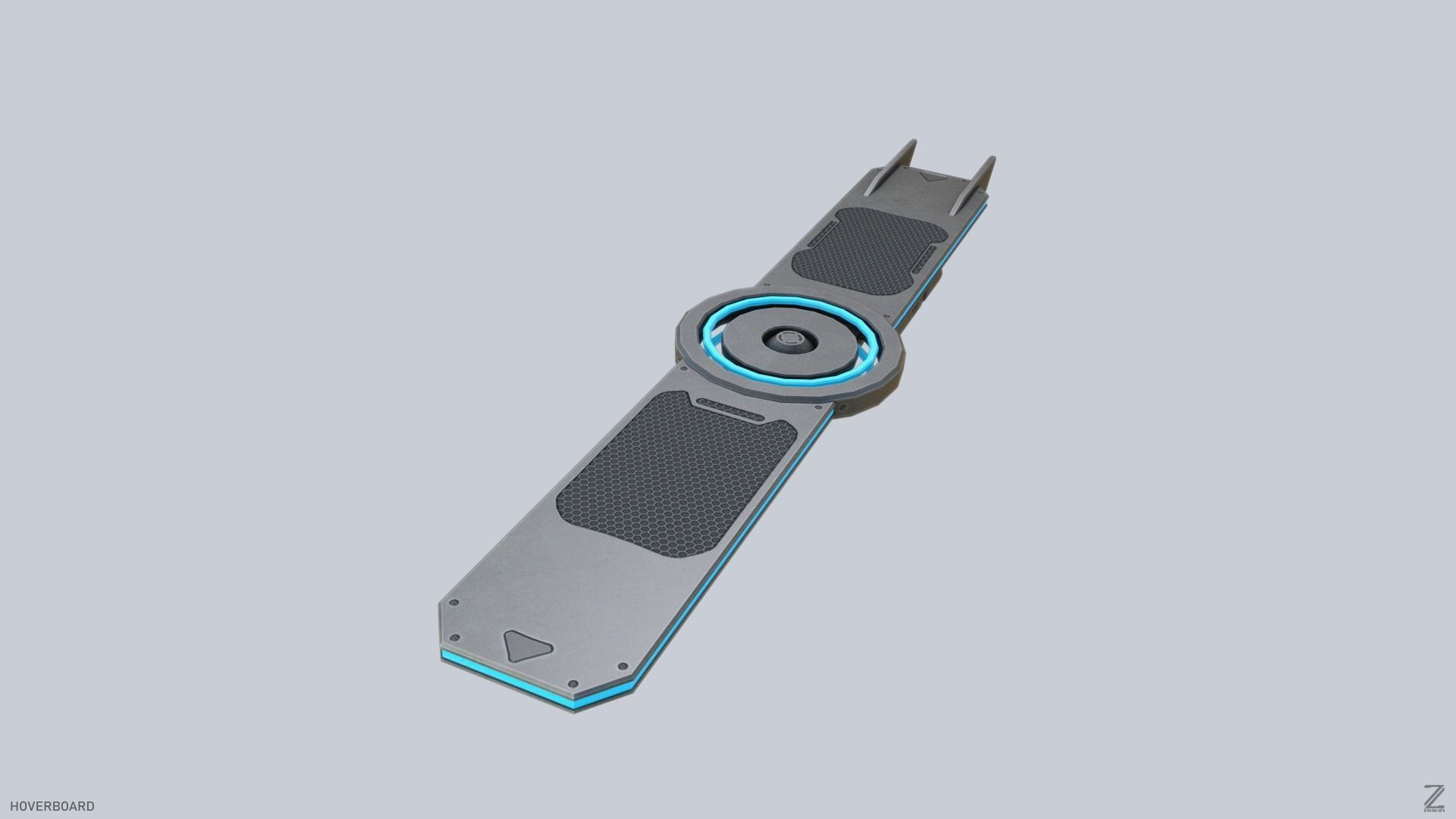 Hoverboard Low-poly 3D model_6