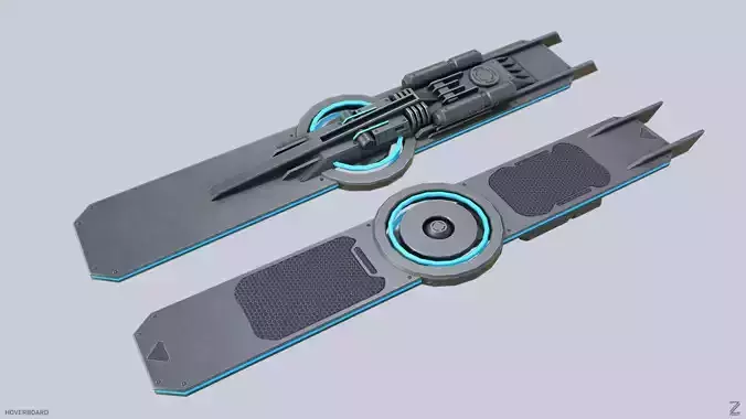 Hoverboard Low-poly 3D model